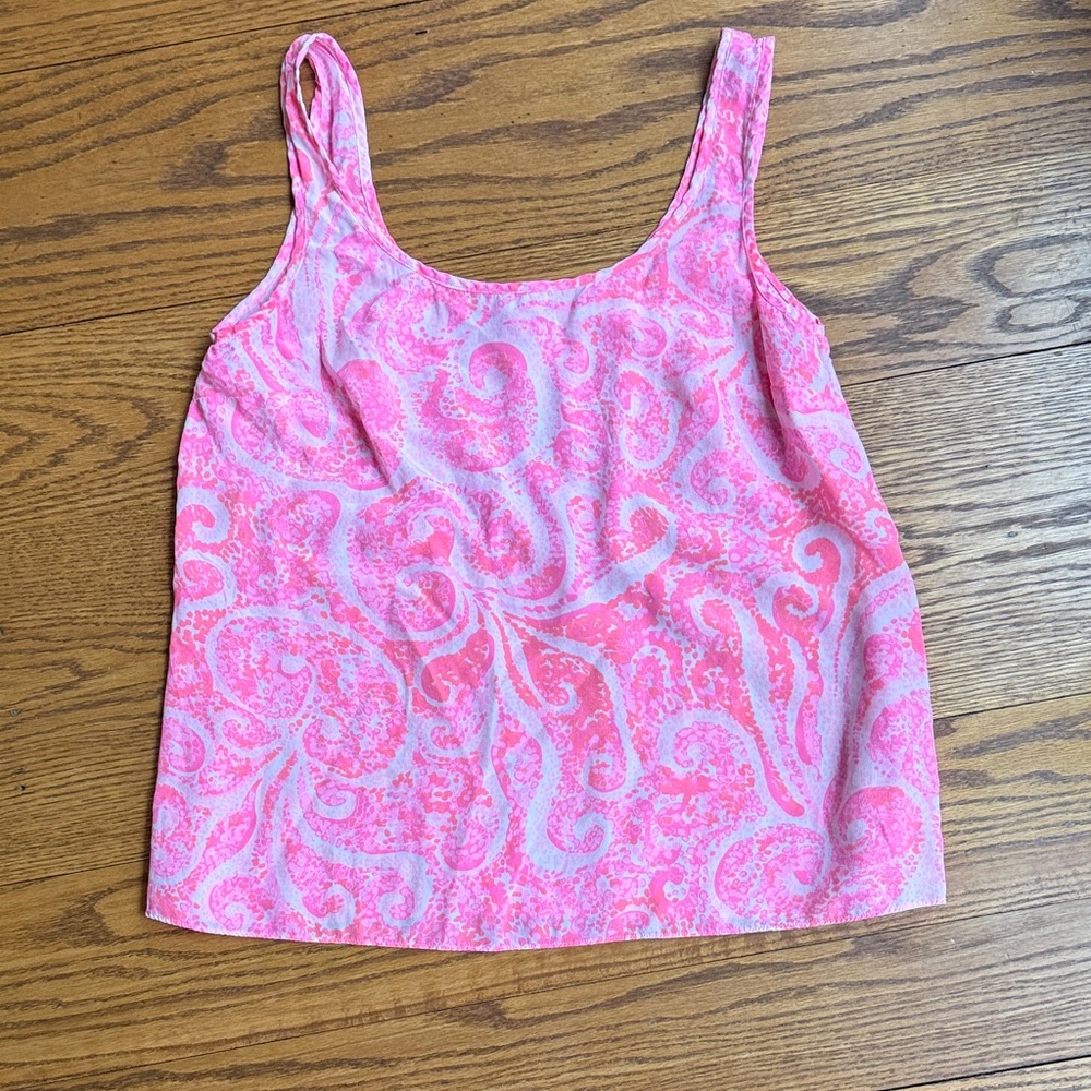 Lilly Pulitzer Pink Paisley Tank Top